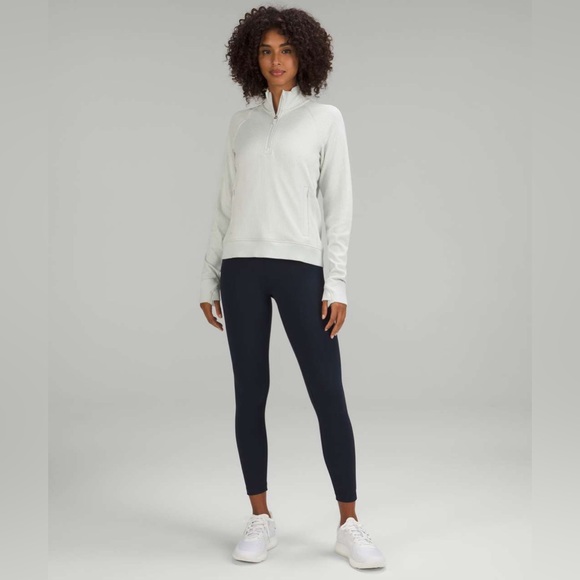NWT Lululemon Engineered Warmth Half-Zip Long Sleeve Pullover in Vapor/White -8 - Picture 4 of 13